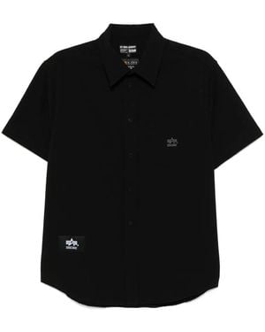 Izzue Camicia A Maniche Corte - Nero