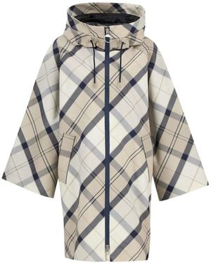 Barbour Kinsale Tartan Showerproof Cape - Grey