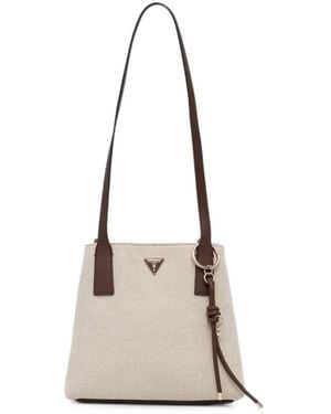 Guess Logo-Plaque Tote Bag - Natural