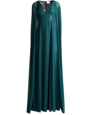 St. John Abendkleid mit Cape-Einsatz - Grün