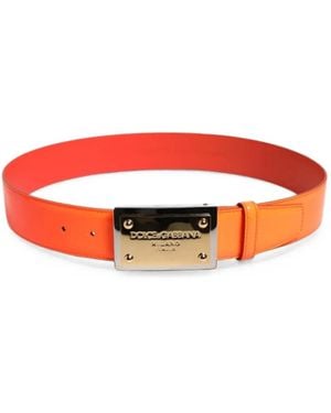 Dolce & Gabbana Logo-Plaque Belt - Red