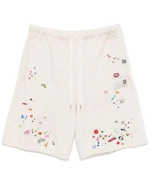 Maison Mihara Yasuhiro グラフィック ショートパンツ - ホワイト