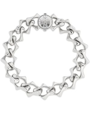 Emanuele Bicocchi Sharp Chain Logo Bracelet - Metallic