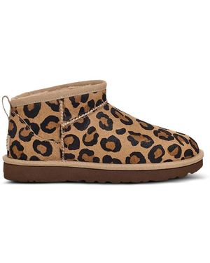 UGG Leopard-Print Ankle Boots - Brown