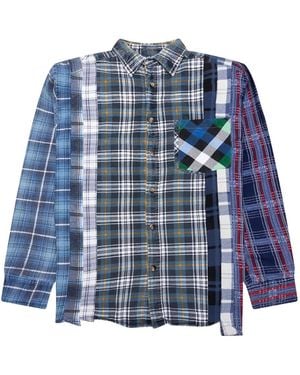 Needles Patchwork Long-Sleeve Shirt - Blue