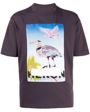 Heron Preston Censored Heron Cotton T-Shirt - Blue