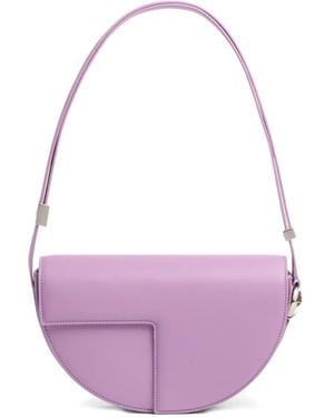 Patou Le Logo-Patch Shoulder Bag - Purple