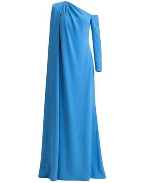 Gemy Maalouf One-Shoulder Draped Dress - Blue