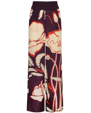 JUAN DE DIOS San Cipriano Floral-Print Palazzo Pants - White