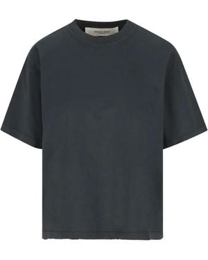 Golden Goose W's Boxi T-Shirt Cotton Jersey Logo Patch - Blue