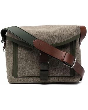 Maison Margiela Contrast Trim Shoulder Bag - Black