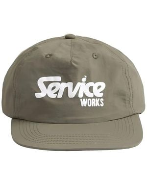 Service Works Logo-Print Cap - Grey