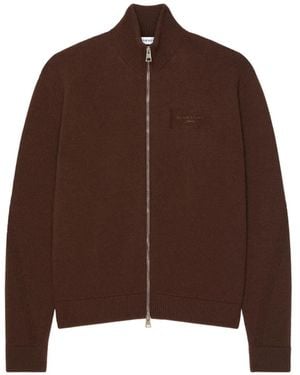 Givenchy Cardigan Mit Logo-Stickerei - Braun