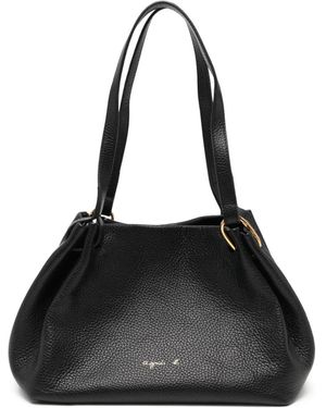 agnès b. Logo-Print Tote Bag - Black