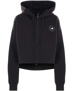 adidas By Stella McCartney クロップド パーカー - ブラック