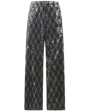 Pierre Louis Mascia Ranada Geometric-Print Trousers - Grey