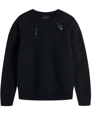 Simone Rocha Embellished Alpaca Sweater - Black