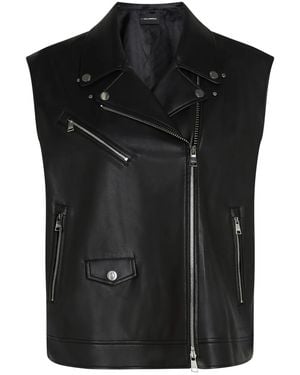 KARL LAGERFELD Faux-Leather Gilet - Black