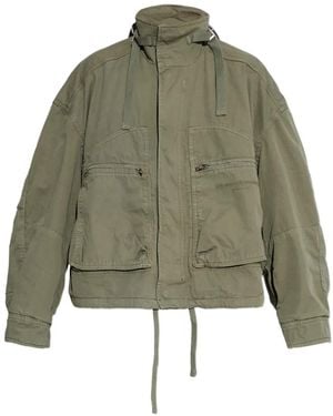 Alexander Wang Logo-Embroidered Cotton Jacket - Green
