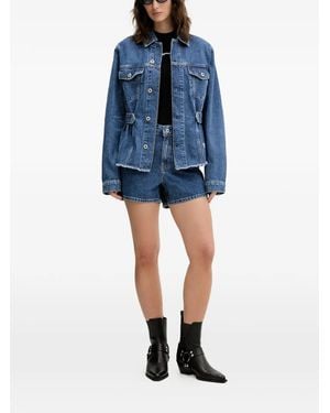 KARL LAGERFELD Pantalones Vaqueros Cortos Con Parche Del Logo - Azul