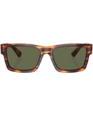 Prada Tortoiseshell-Effect Square-Frame Sunglasses - Red