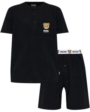 Moschino Two-Piece Pajama Set - Black