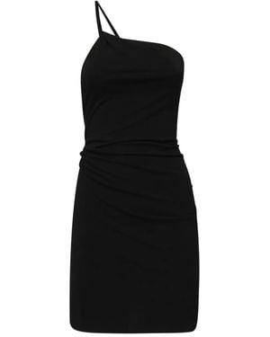 Coperni Asymmetric Draped Mini Dress - ブラック