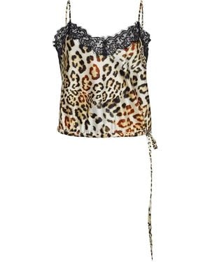 Cara Cara Camisole-Top Mit Leoparden-Print - Schwarz