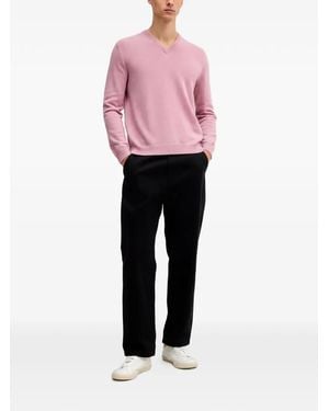 Benetton V-Neck Sweatshirt - Pink