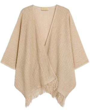 Momoní Divina Cardigan Mit Fransen - Natur