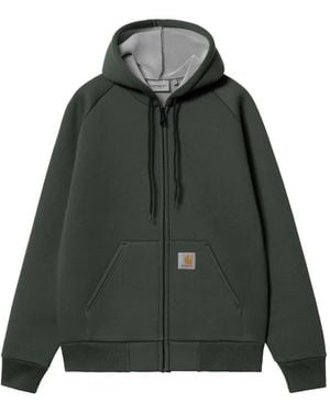 Carhartt Car-Lux Logo-Patch Zip-Up Hoodie - Green