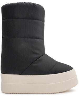 Rick Owens 65Mm Lunar Round-Toe Boots - Black