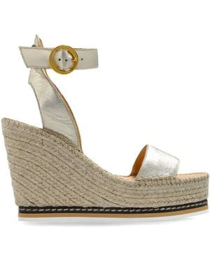 Odissi Wedge Espadrilles - Metallic