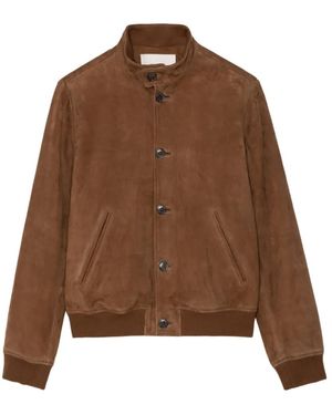 Zadig & Voltaire Lonni Button Suede Jacket - Brown