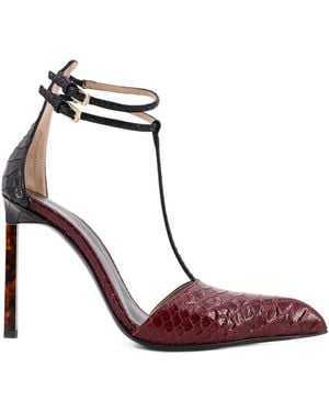 Tom Ford 90Mm Python-Effect Pumps - Pink