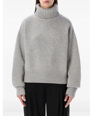 Extreme Cashmere Roll-Neck Long-Sleeve Jumper - Grey