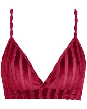 Amir Slama X Astrid Striped Crop Top - Red