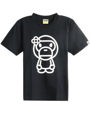 A Bathing Ape Baby Milo Crystal-Detail T-Shirt - Black