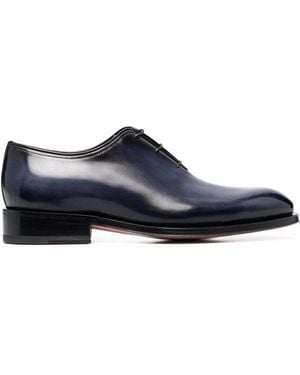 Santoni レザーダービーシューズ - ブルー