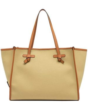 MARCELLA CLUB Marcella Leather-Trim Tote Bag - Natural