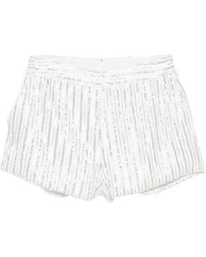 Redemption Sequin-Embellished Shorts - White
