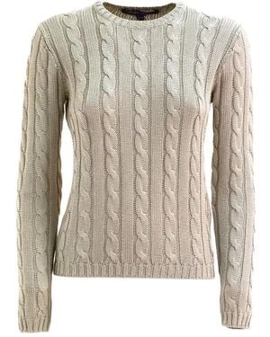 Polo Ralph Lauren Pullover Mit Zopfmuster - Braun