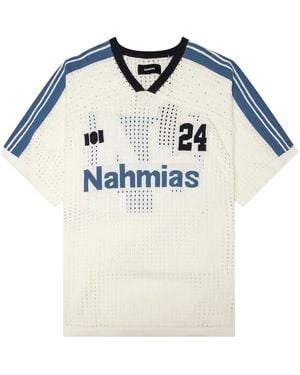 NAHMIAS 24 Logo-Print T-Shirt - Blue