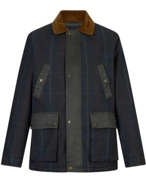 Liu Jo Check Corduroy-Collar Jacket - Blue