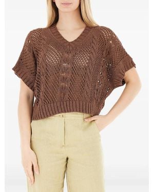 ViCOLO V-Neck Jumper - Brown