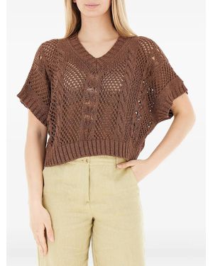 ViCOLO V-Neck Sweater - Brown