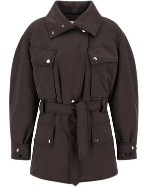 ANDAMANE Belted-Waistband Multi-Pocket Jacket - Black