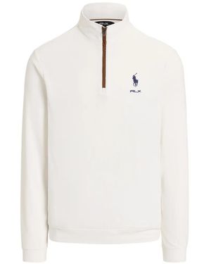 Ralph Lauren Sweat Brodé À Col Zippé - White