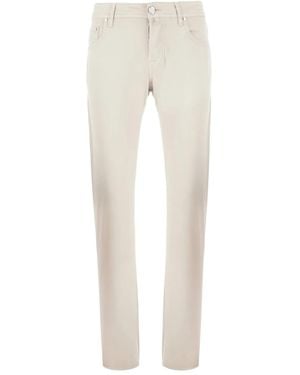 Jacob Cohen Embroidered-pocket trousers - Neutro