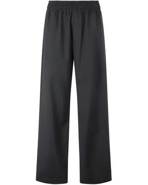 Roberto Cavalli Elasticated-Waist Virgin-Wool Trousers - Blue